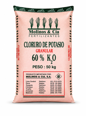 fertilizante cloruro de potasio (0 0 60) 50 kg